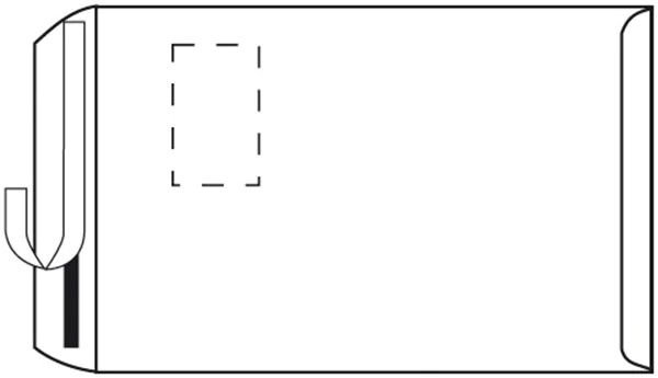 Kuvert 25x C4=229x324mm, mit Fenster, weiß, Haftklebung