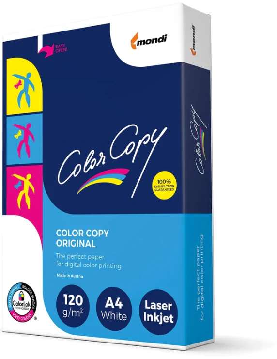 Papier A4 120g weiß Color Copy, beidseitig satiniert - für optimale Farbdrucke