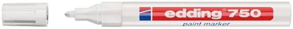 Lackmarker Edding 750 2-4mm Rundspitze weiß - schreibt auf allem