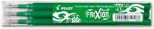 PILOT PEN Frixion Ball 07 Ersatzminen - 3er Set grün Strichstärke 0,4mm
