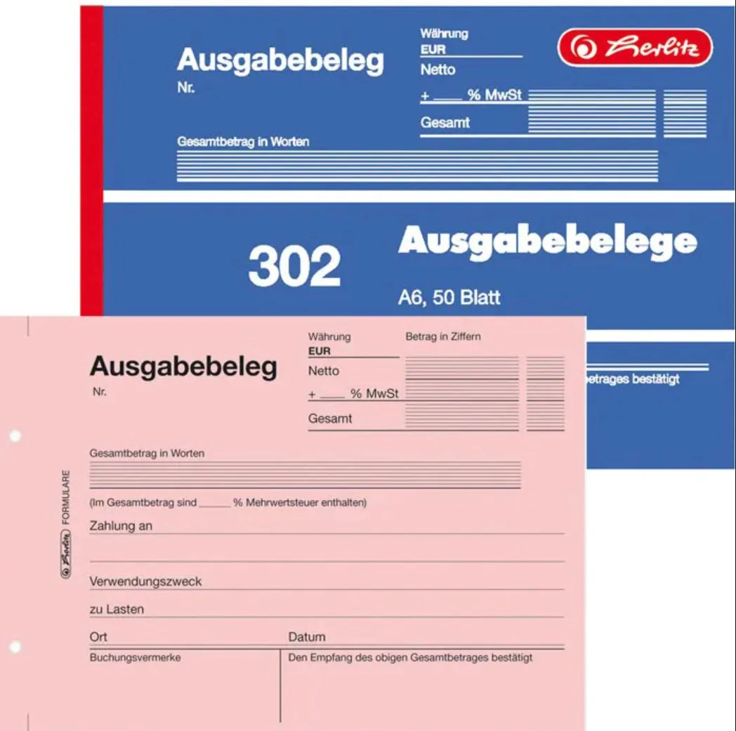Formularblock Ausgabebeleg A6 50 Blatt Herlitz (Nr. 302)