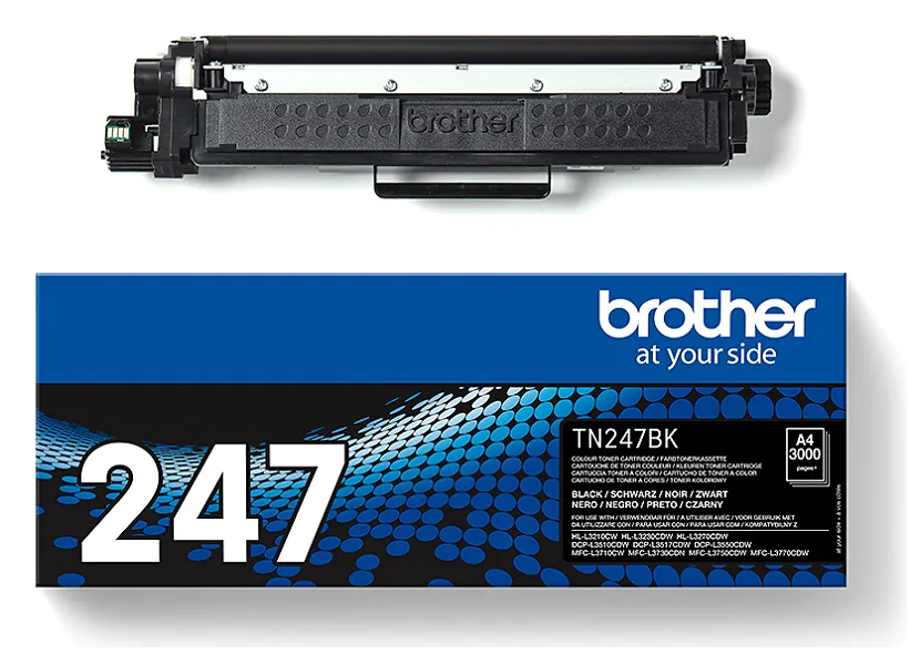 Original Toner Brother TN-247BK, ca. 3.000 S., schwarz
