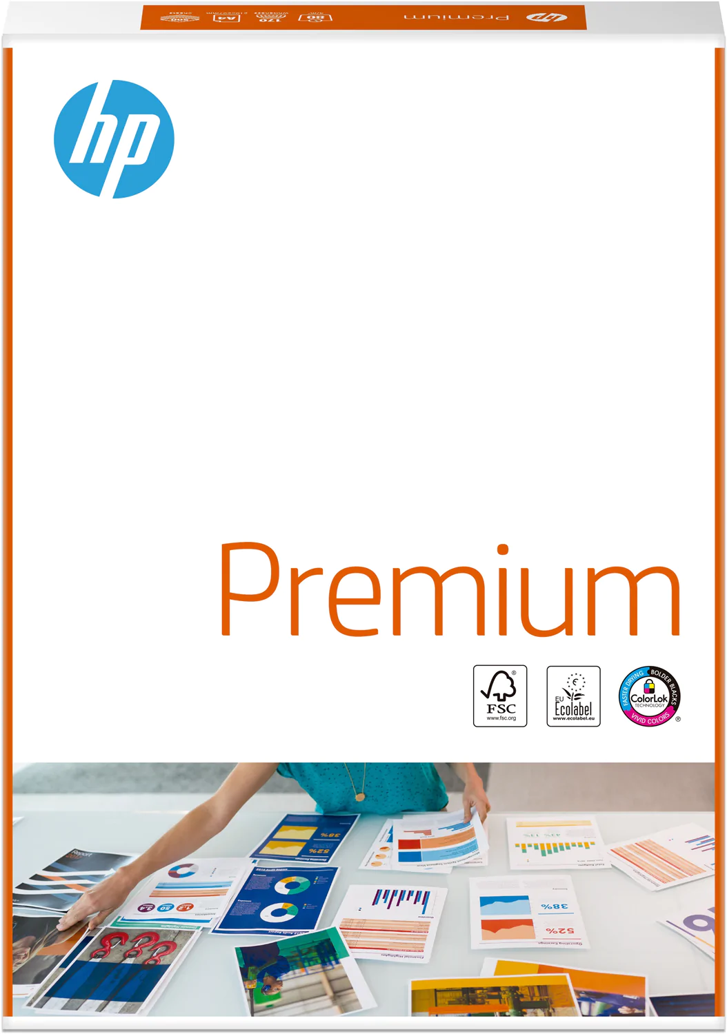 Papier A4 80g, HP Premium extraweiß für Inkjet- und Laserdrucker (chp850)