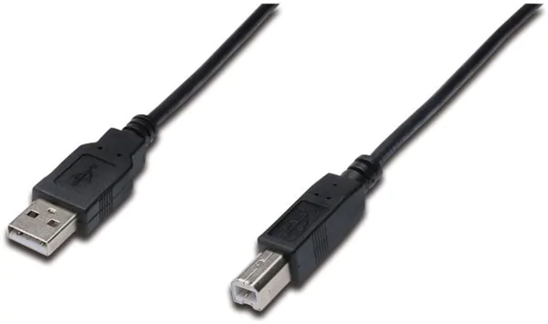 USB Anschlusskabel USB-A-Stecker auf USB-B-Stecker (5,0m) schwarz
