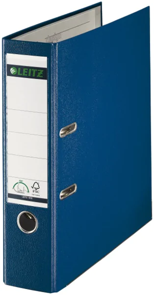 Ordner A4/8cm Plastiküberzug außen blau Leitz 1010 mit 180 Grad Hebelmechanik