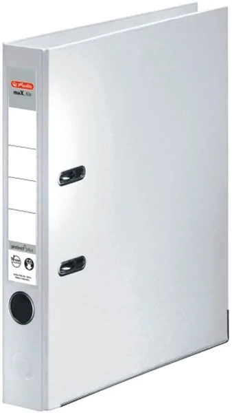 Ordner A4/5cm Plastiküberzug innen und außen weiß Herlitz