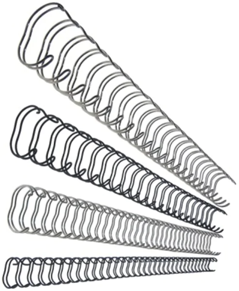 Drahtbinderrücken für 60 Blatt (8.0mm) silber Leitz US-Teilung 34 Ringe (27710)