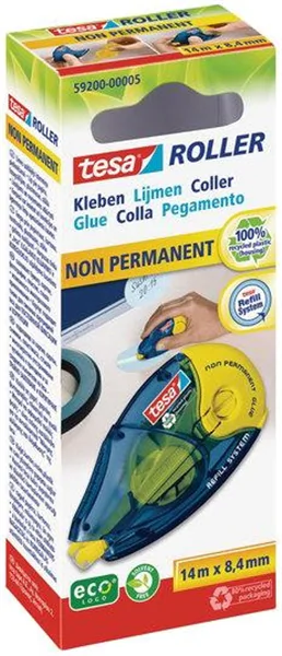 Kleberoller mit Kassette non-permanent nachfüllbar tesa Eco Logo 14mx8,4mm