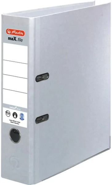 Ordner A4/8cm Pappe weiß Herlitz maX.file nature plus mit Kantenschutz