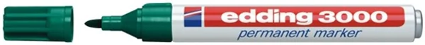 Permanentmarker Edding 3000 1,5-3 mm Rundspitze grün