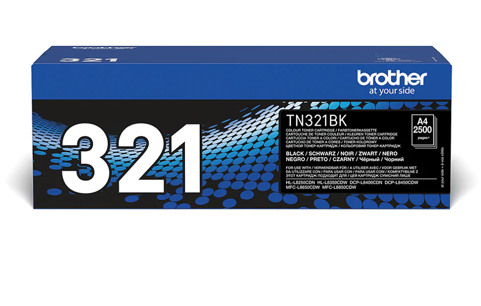 Original Toner Brother TN-321BK, ca. 2.500 S., schwarz