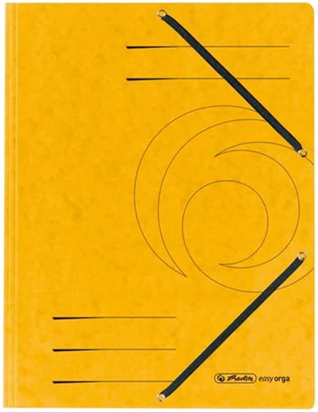 Einschlagmappen A4 Herlitz mit Gummizug Karton gelb 355g