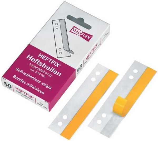 Heftstreifen selbstklebend 6 u. 8cm-Lochung kurz Veloflex