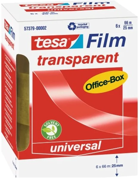 Klebeband 25mm x 66m transparent tesa Office Box tesafilm großer Kern
