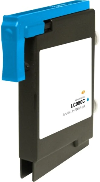 Printation Tinte ersetzt Brother LC-980C / LC-1100C, ca. 650 S., cyan