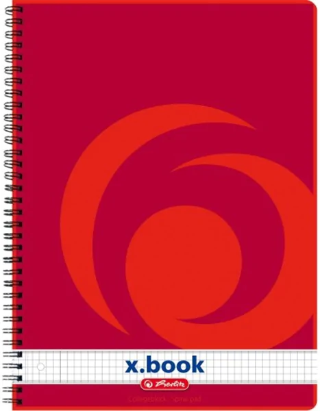 Collegeblock A4 weiss kariert 80 Blatt 70g gelocht, Rand links Herlitz