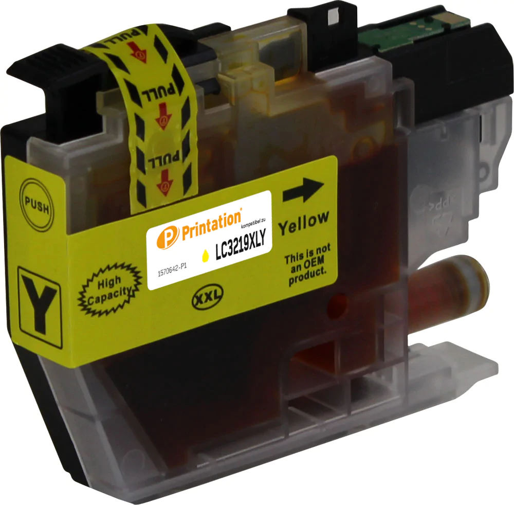 Printation Tinte ersetzt Brother LC-3219XLY, ca. 1.500 S., gelb