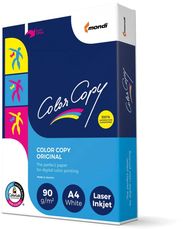 Papier A4 90g weiß Color Copy, beidseitig satiniert - für optimale Farbdrucke