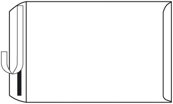 Kuvert 25x C4=229x324mm, ohne Fenster, weiß, Haftklebung