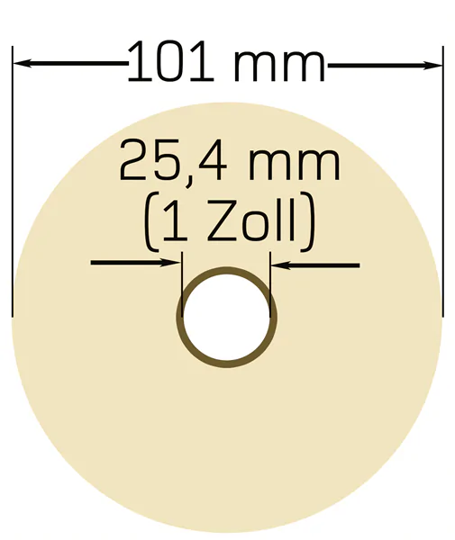 PRINTATION Thermo-Etiketten auf Rolle (B103x199mm), 250 Stück, Rollenkern 25mm