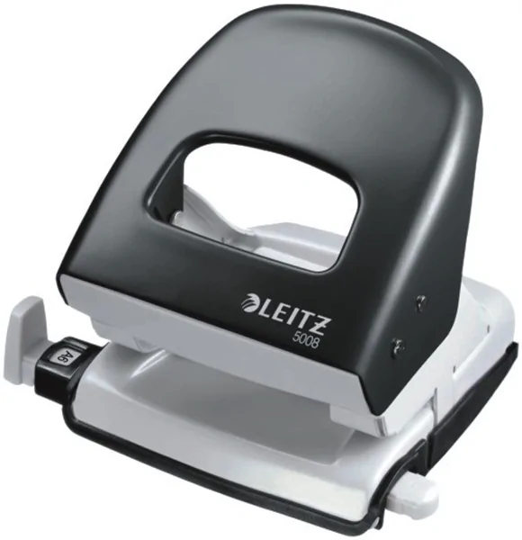 Locher bis 30 Blatt mit Anschlagschiene Leitz schwarz starker Bürolocher