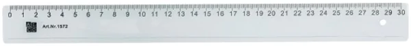Lineal 30cm Plastik, transparent, Alco