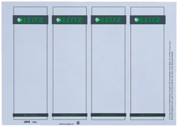 Rückenschilder auf A4-Träger kurz 7/8cm Leitz grau (1680-00-85)