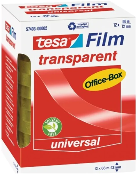 Klebeband 12mm x 66m transparent tesa Office Box tesafilm großer Kern
