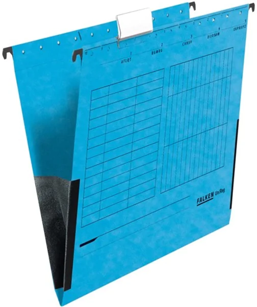 Hängetasche A4 mit Leinenfröschen blau Karton 230g Falken