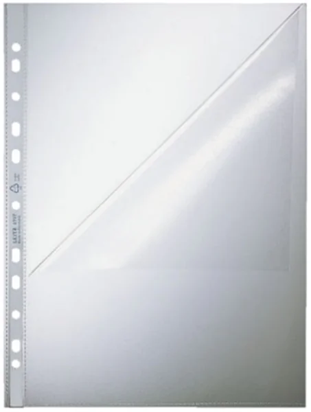 Prospekthüllen A4 0,08mm=80my oben&Lochseite offen Leitz Multilochung