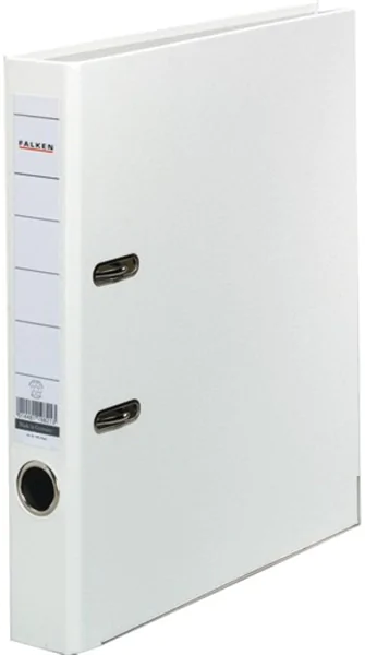 Ordner A4/5cm Plastiküberzug außen weiss Falken PP-Color mit Kantenschutz