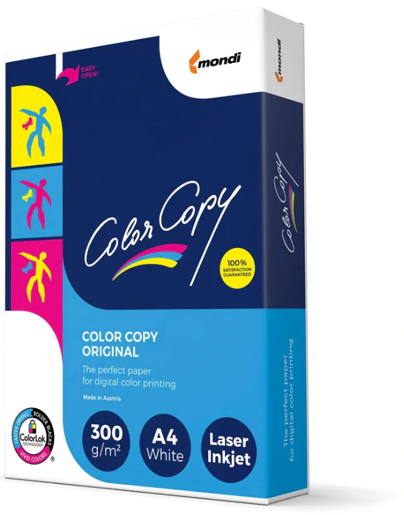 Papier A4 300g weiß Color Copy, beidseitig satiniert - für optimale Farbdrucke