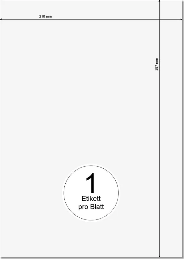 PRINTATION Papier-Etiketten Haft-PLUS (B210xH297mm=A4) 100xA4 à 1 Eti.