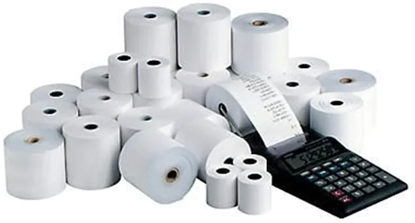 Additionsrollen 57mm breit 40m lang weiss 12mm Kern (5321) 57x65x12