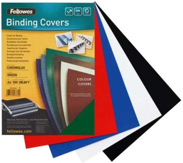 Deckblatt A4 Hochglanzkarton 250g weiß Fellowes