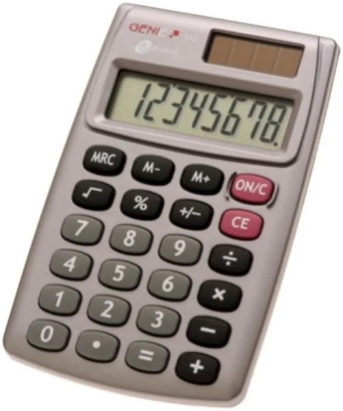 Taschenrechner Genie 510 8-stelliges LC-Display Solar und Batteriebetrieb
