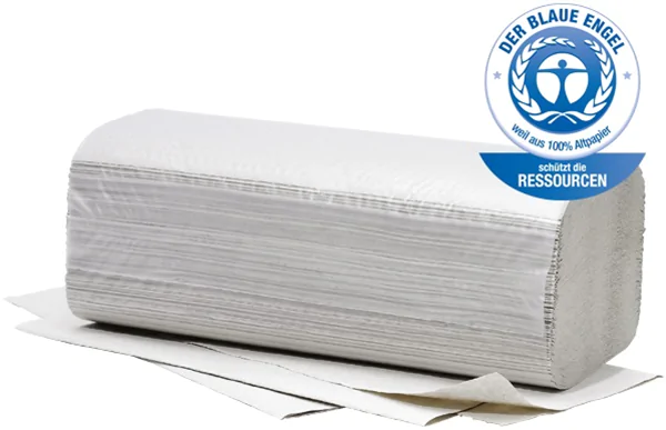 Falthandtuch 1-lagig, naturell, V-Falzung Fripa