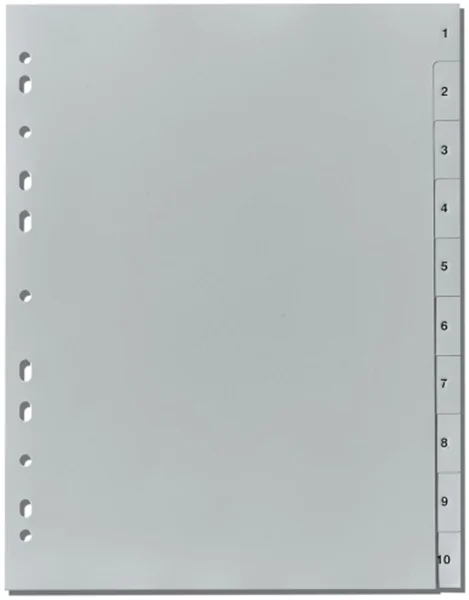 Register 1-10 A4 Plastik PP-Folie Herlitz, 225x297mm, Eurolochung, Aktionspreis