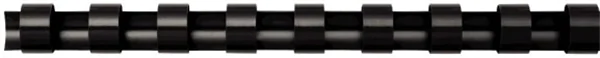 Plastik-Binderücken für 55 Blatt (10mm) schwarz Fellowes US-Teilung = 21 Ringe