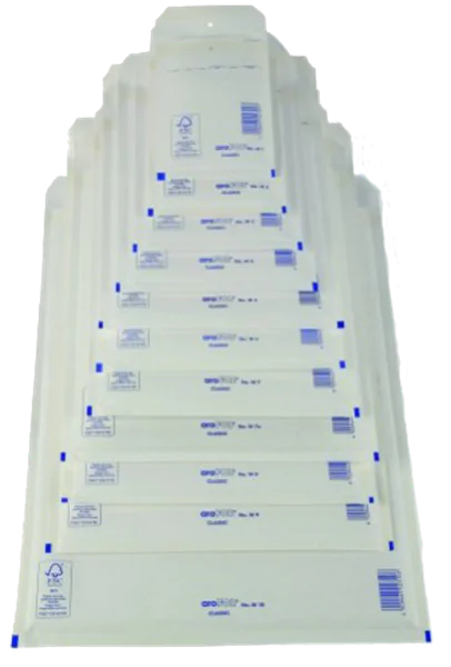 Luftpolstertasche G/7 (innen: 230x340mm/ außen: 250x350mm), weiß, Haftklebung