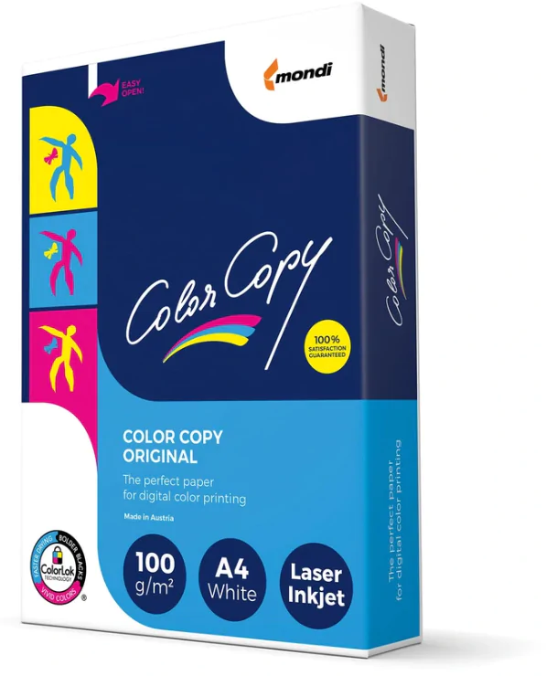 Papier A4 100g weiß Color Copy, beidseitig satiniert - für optimale Farbdrucke