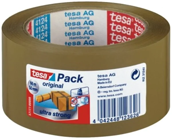 Paketklebeband 50mmx66m braun PVC tesa 65my, ultra strong tesapack Premiumklasse