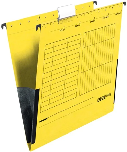 Hängetasche A4 mit Leinenfröschen gelb Karton 230g Falken