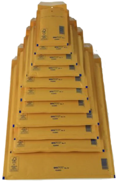 Luftpolstertasche F/6 (innen: 220x340mm/ außen: 240x350mm), braun, Haftklebung