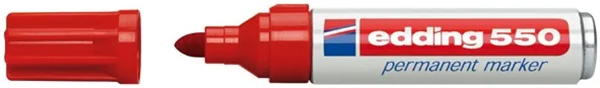 Permanentmarker Edding 550 3-4mm Rundspitze rot