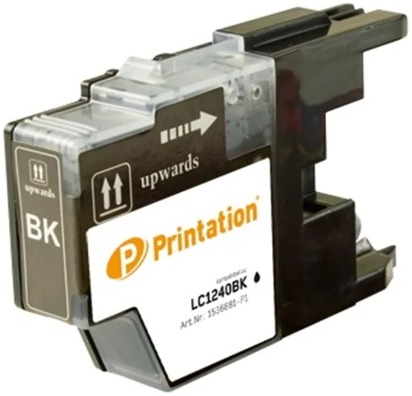 Printation Tinte ersetzt Brother LC-1240BK / LC-1280XLBK, ca. 600 S., schwarz