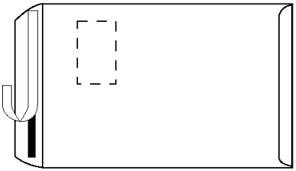 Kuvert 250x C4=229x324mm, mit Fenster, weiß, Haftklebung