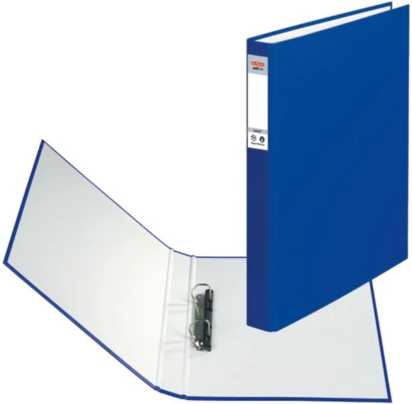 Ringbücher A4 blau 4 cm Rücken Herlitz, 2-Bügel-Reißmechanik