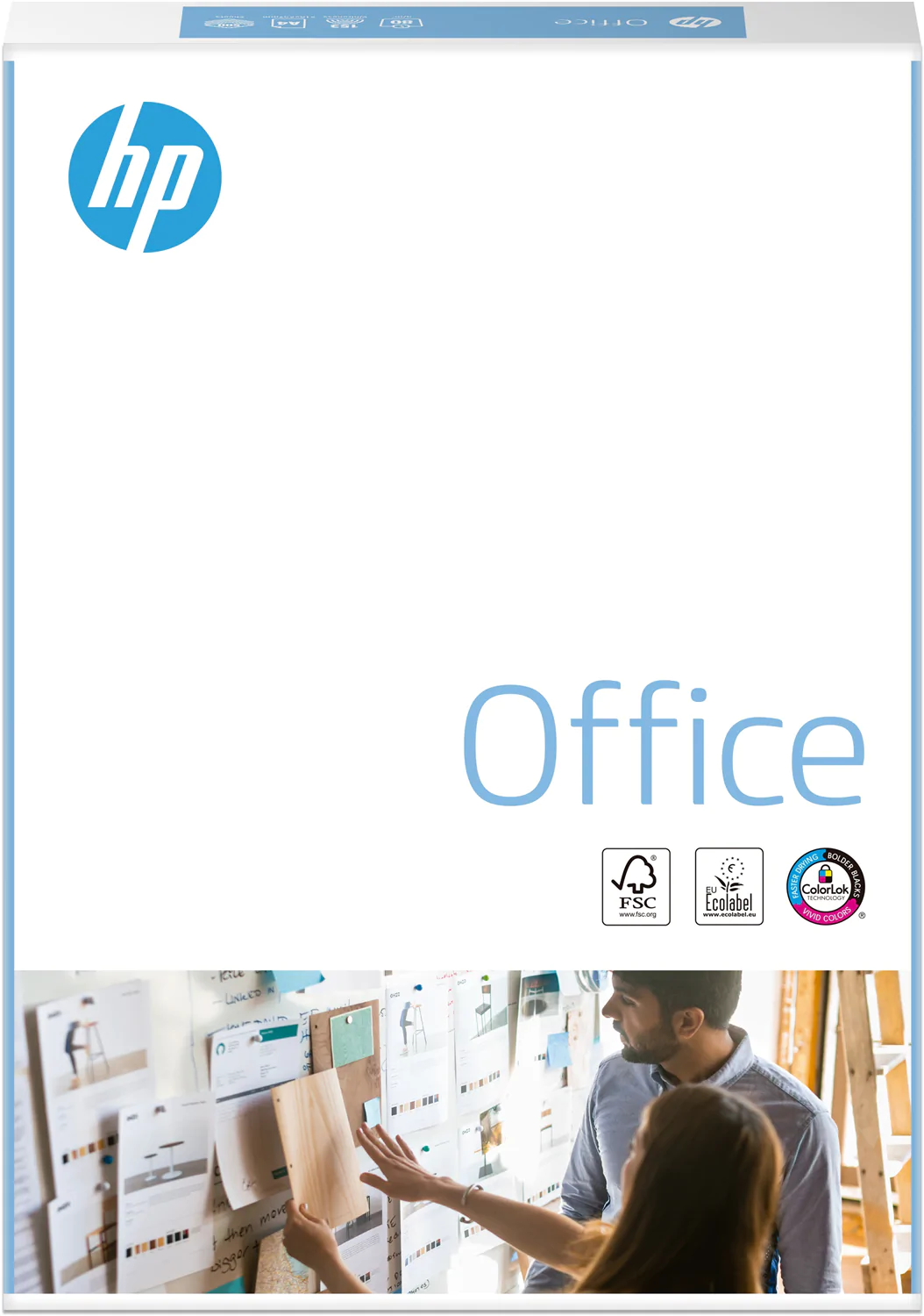 Papier A4 80g, HP Office, weiß für Inkjet-, Laserdrucker (chp110)