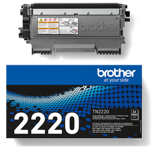 Original Toner Brother TN-2220, ca. 2.600 S., schwarz